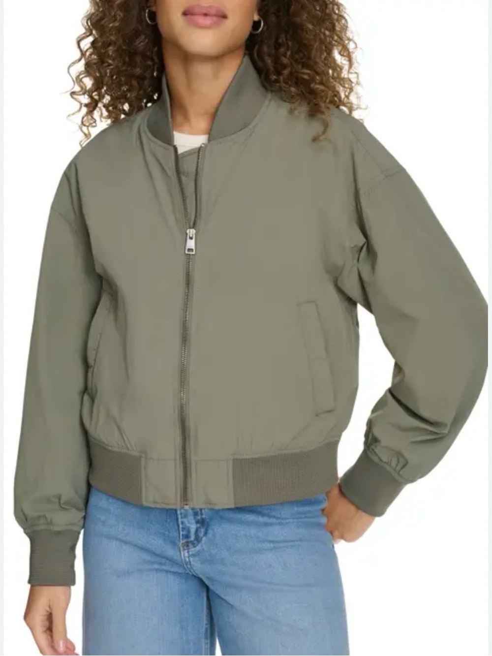 Nordstrom Olive Green Bomber Jacket